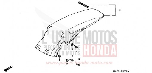 KOTFLUEGEL, HINTEN CR500R1 de 2001